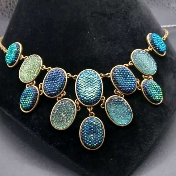 Snake Skin Look Statement Necklace NWOT - Picture 1 of 3